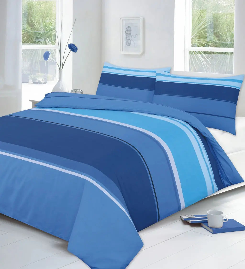Luxury CARTER Printed Duvet Cover Bedding Set | Single, Double, King & Super King Sizes | Matching Pillowcase | UK Sizes | 100% Polly-cotton.