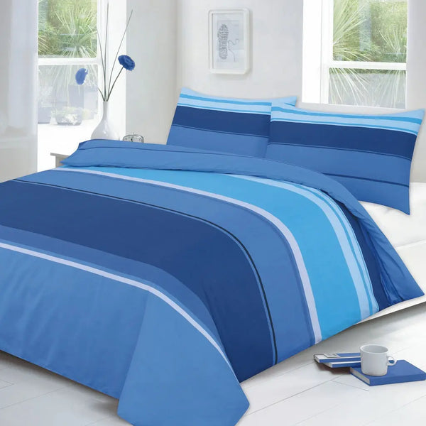 Luxury CARTER Printed Duvet Cover Bedding Set | Single, Double, King & Super King Sizes | Matching Pillowcase | UK Sizes | 100% Polly-cotton.