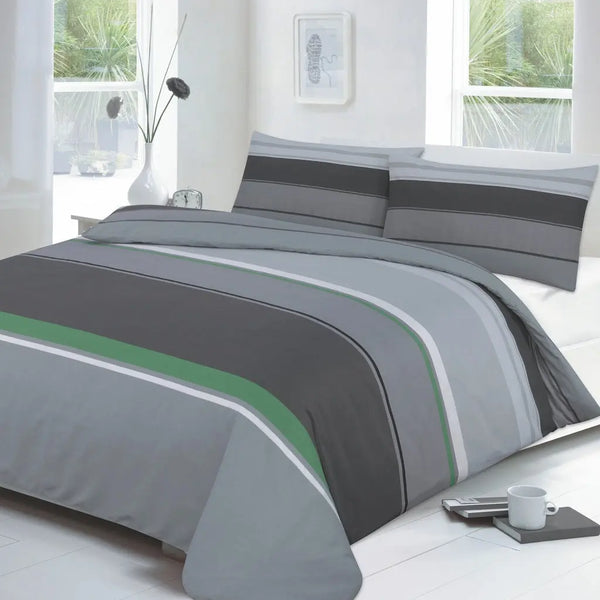 Luxury CARTER Printed Duvet Cover Bedding Set | Single, Double, King & Super King Sizes | Matching Pillowcase | UK Sizes | 100% Polly-cotton.
