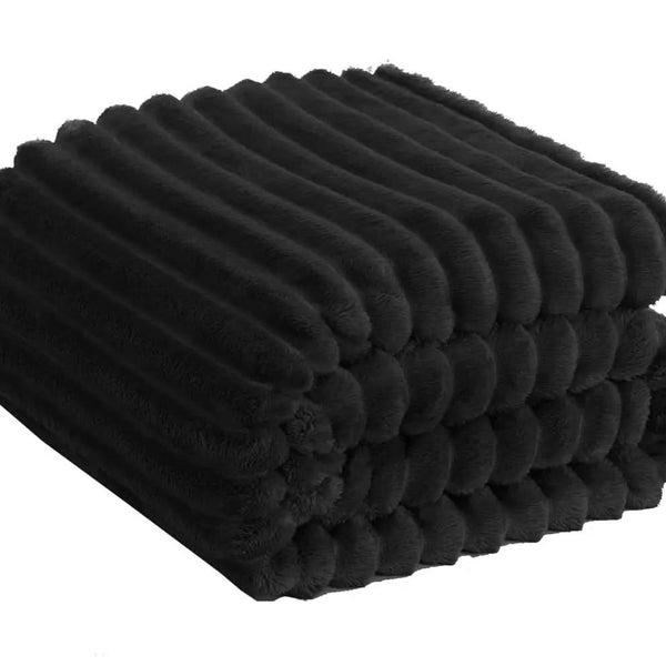 Luxury Chunky Ribbed Cord Throw Blanket – Soft, Warm & Stylish - Victoria Cart