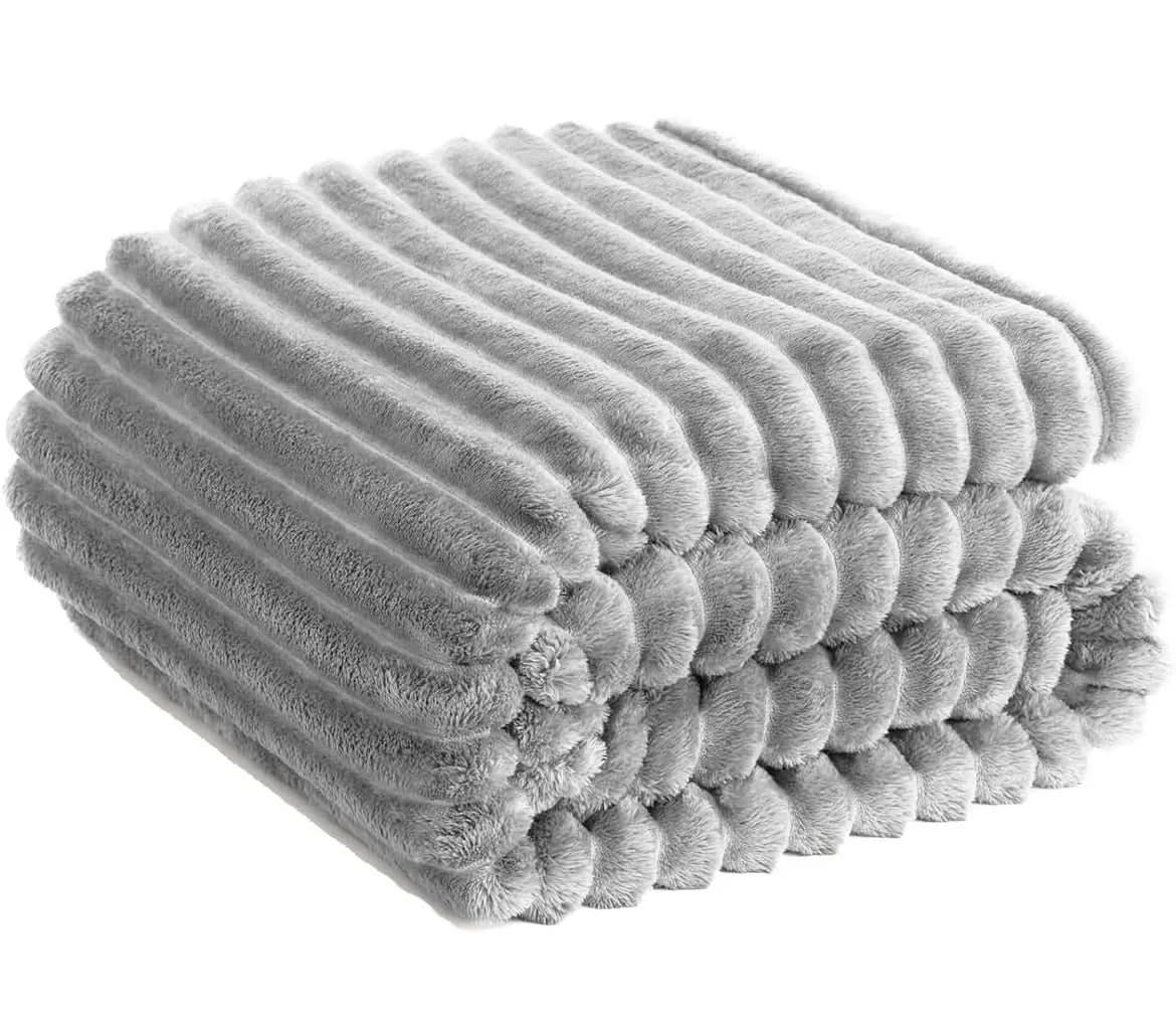 Luxury Chunky Ribbed Cord Throw Blanket – Soft, Warm & Stylish - Victoria Cart
