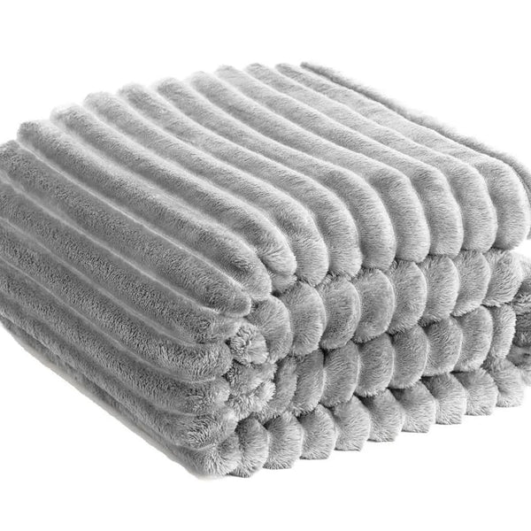 Luxury Chunky Ribbed Cord Throw Blanket – Soft, Warm & Stylish - Victoria Cart