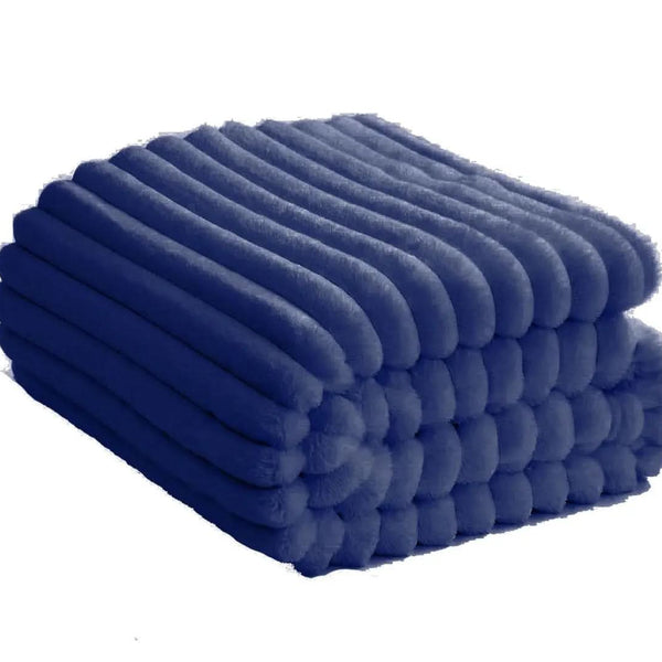 Luxury Chunky Ribbed Cord Throw Blanket – Soft, Warm & Stylish - Victoria Cart