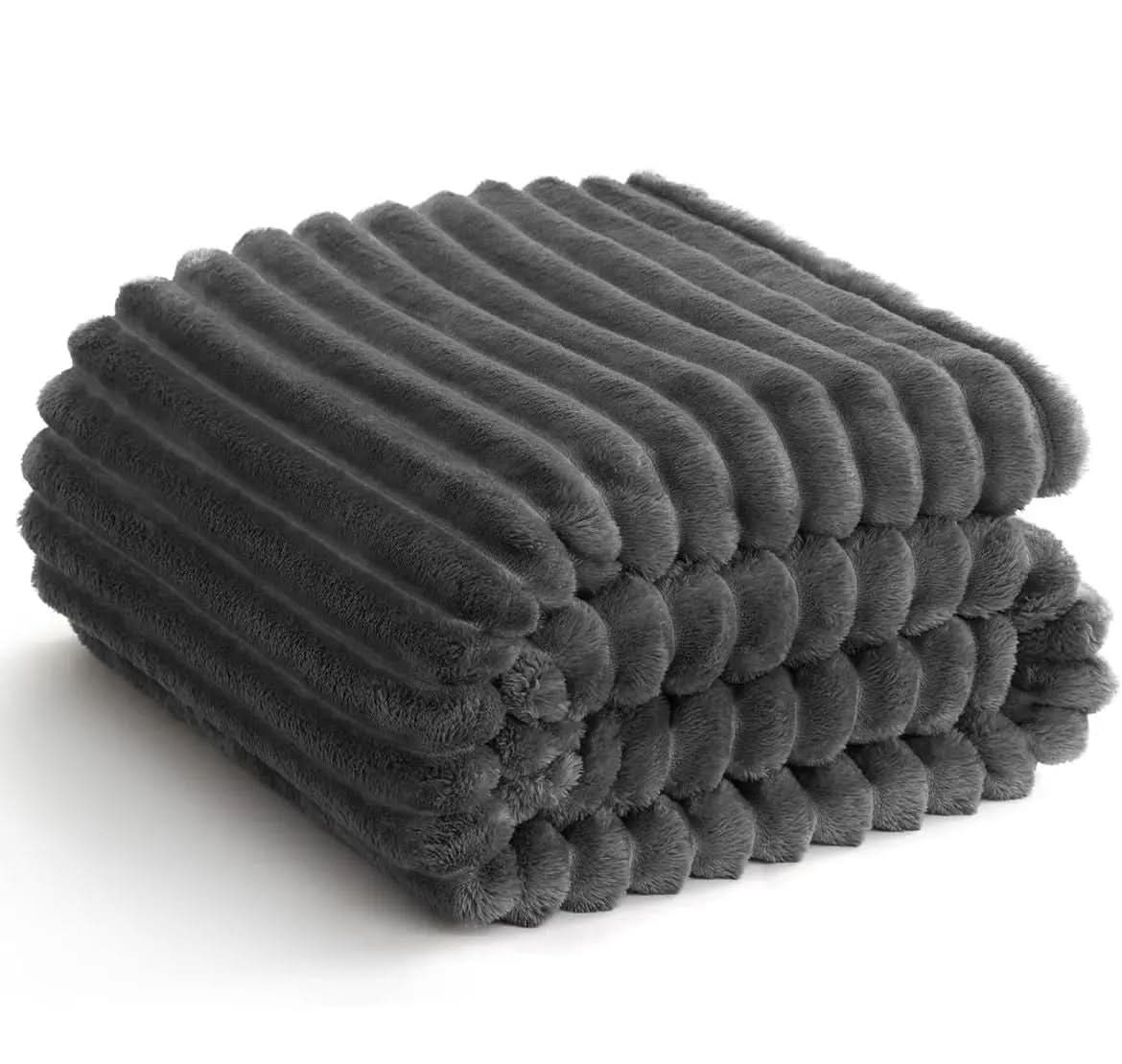 Luxury Chunky Ribbed Cord Throw Blanket – Soft, Warm & Stylish - Victoria Cart