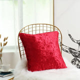 Luxury Soft Plain Crushed Plush Velvet Cushion Cover - UK Sizes 18''× 18'' & 24''× 24'' , Multi Colors - Luxe Home Décor.