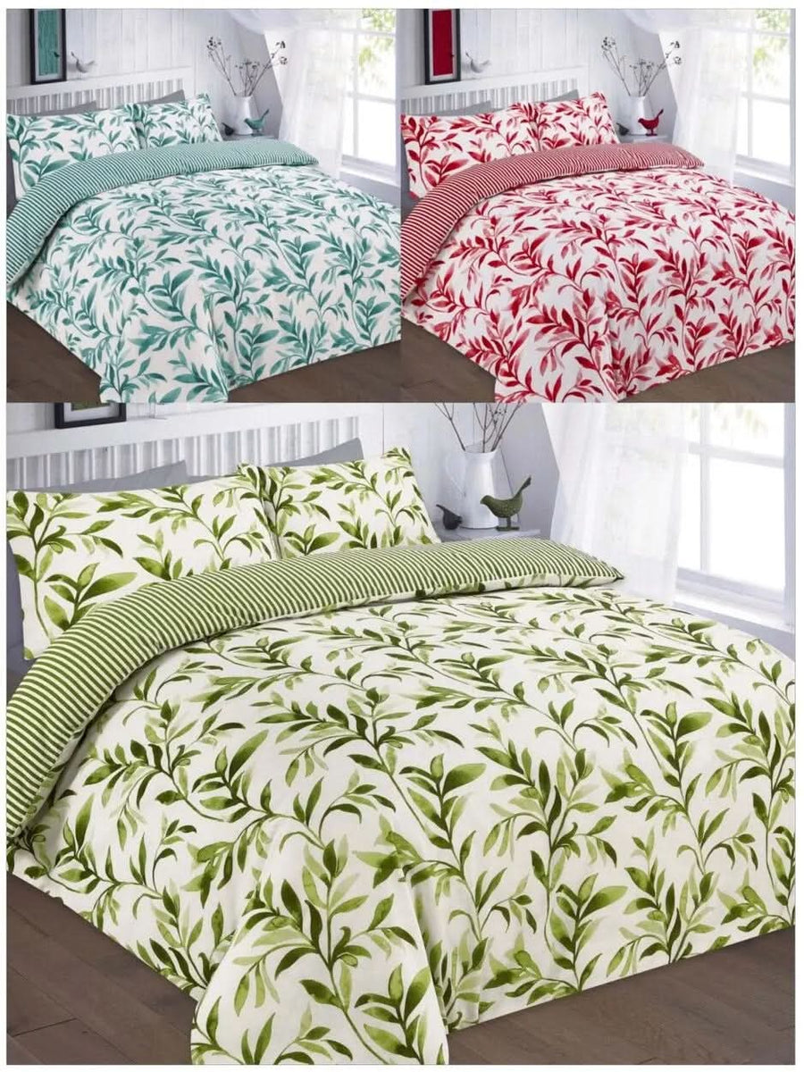 Luxury Ellie Floral Duvet Quilt Cover with matching Pillow cases, 100% Polycotton, Printed Bedding Set All Sizes.