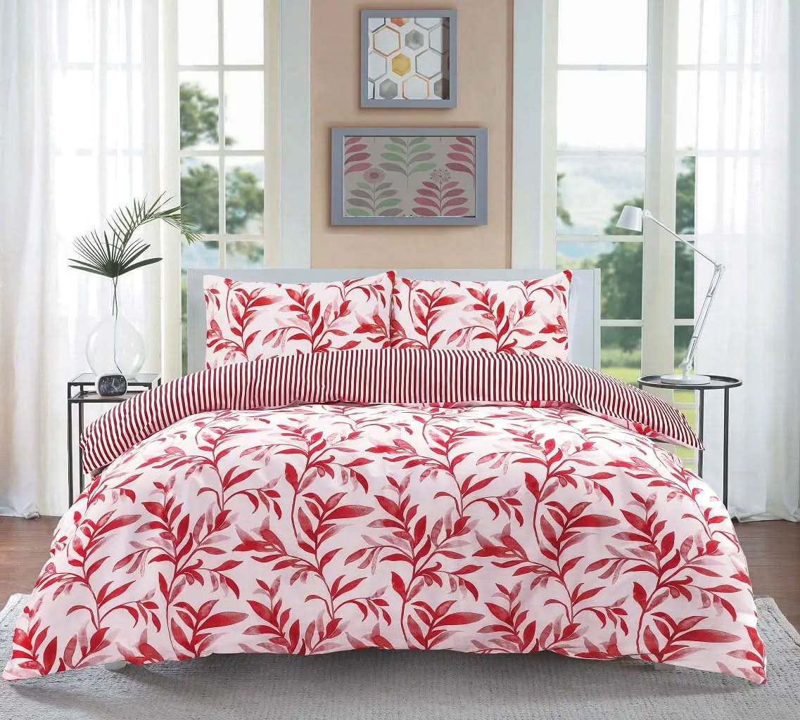 Luxury Ellie Floral Duvet Quilt Cover with matching Pillow cases, 100% Polycotton, Printed Bedding Set All Sizes.