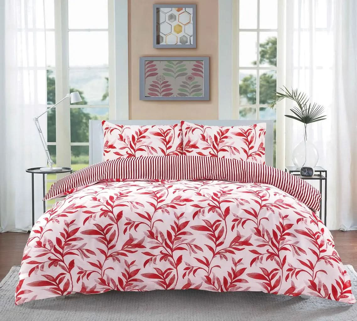 Luxury Ellie Floral Duvet Quilt Cover with matching Pillow cases, 100% Polycotton, Printed Bedding Set All Sizes.