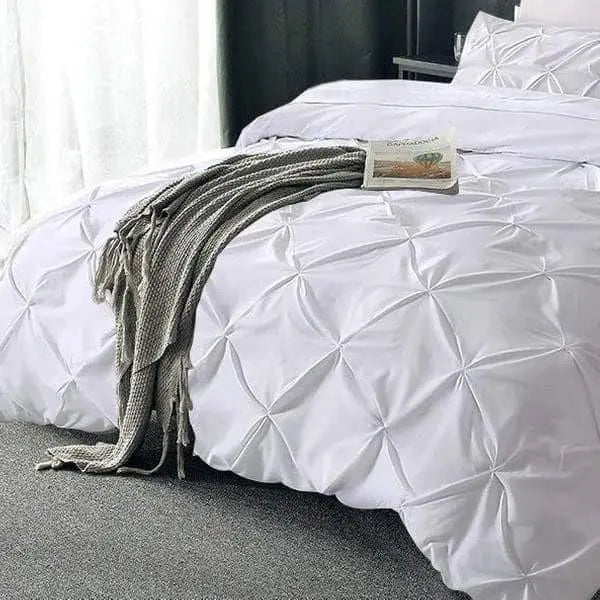 Luxury Pintuck Cotton Duvet Cover Set – Elegant Bedding for Ultimate Comfort - Victoria Cart