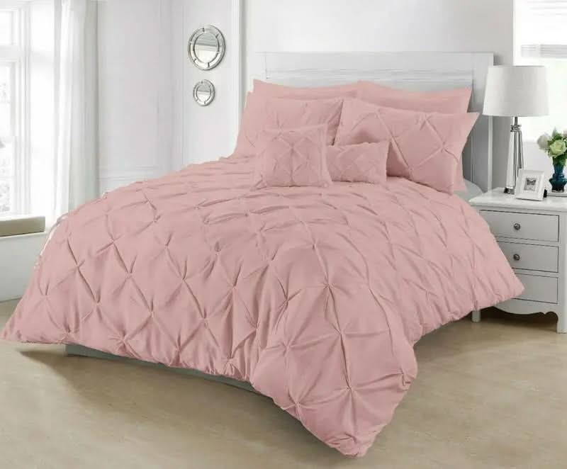Luxury Pintuck Cotton Duvet Cover Set – Elegant Bedding for Ultimate Comfort - Victoria Cart