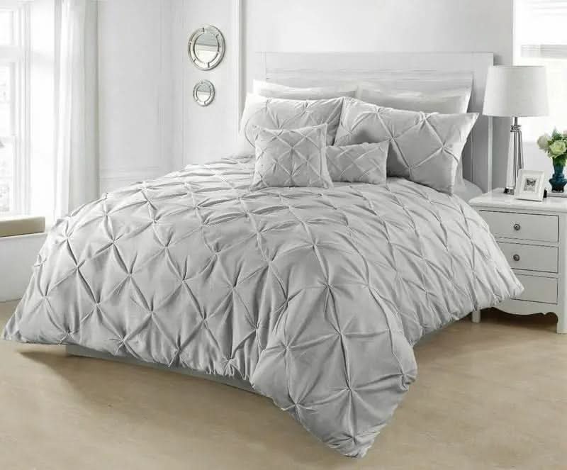 Luxury Pintuck Cotton Duvet Cover Set – Elegant Bedding for Ultimate Comfort - Victoria Cart