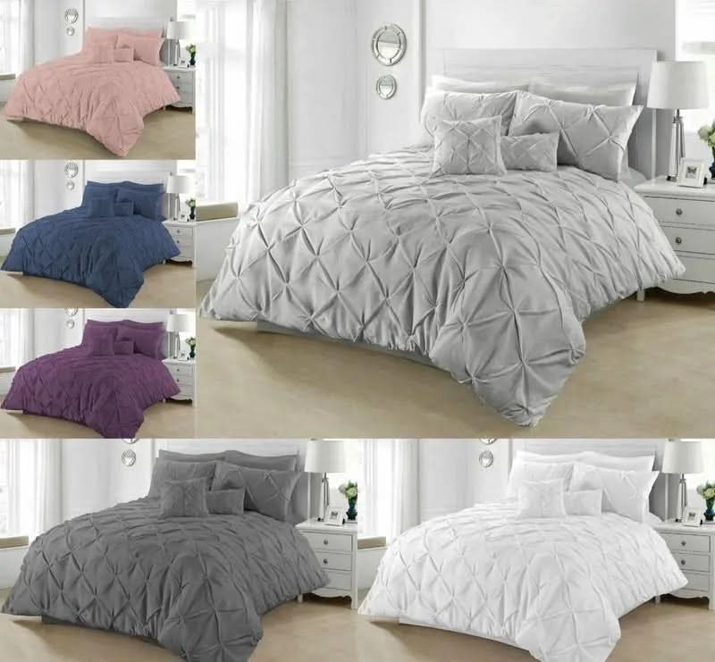 Luxury Pintuck Cotton Duvet Cover Set – Elegant Bedding for Ultimate Comfort - Victoria Cart