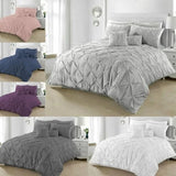 Luxury Pintuck Cotton Duvet Cover Set – Elegant Bedding for Ultimate Comfort - Victoria Cart