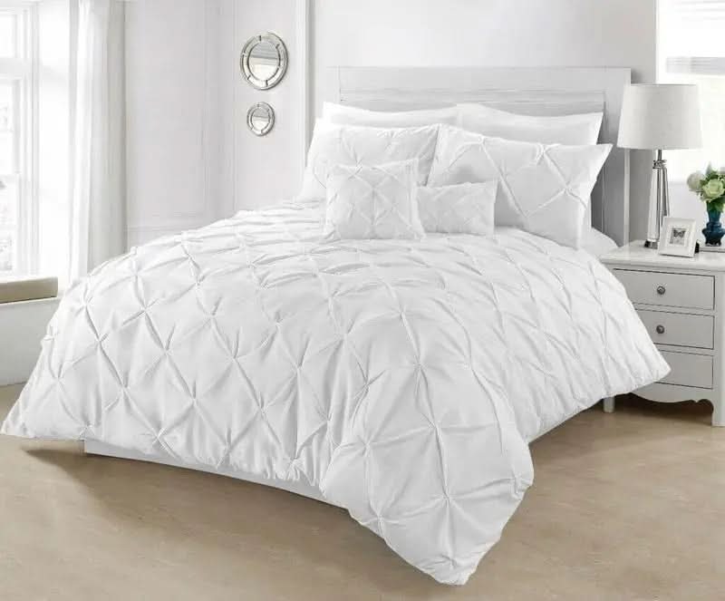 Luxury Pintuck Cotton Duvet Cover Set – Elegant Bedding for Ultimate Comfort - Victoria Cart