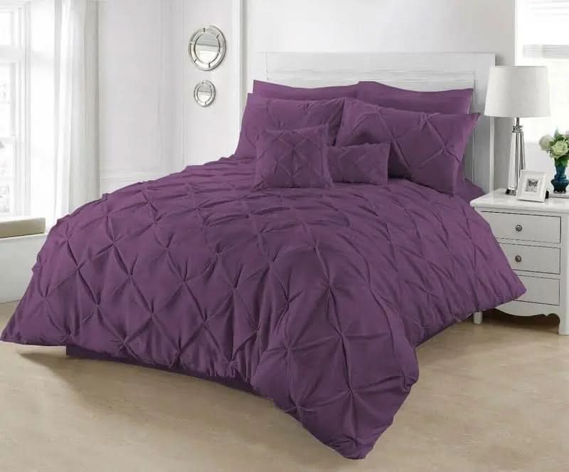Luxury Pintuck Cotton Duvet Cover Set – Elegant Bedding for Ultimate Comfort - Victoria Cart