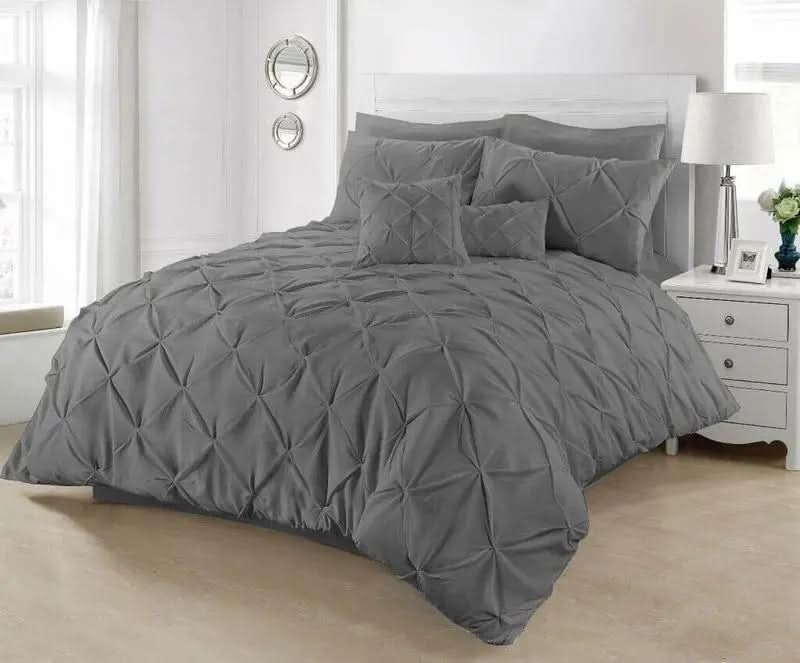 Luxury Pintuck Cotton Duvet Cover Set – Elegant Bedding for Ultimate Comfort - Victoria Cart