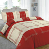 Luxury Reversible  Printed Duevt Quilt with matching Pillowcases Set, 100% Polly-Cotton, All UK bedding Sizes.