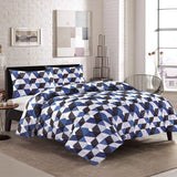 Luxury Reversible  Printed Duevt Quilt with matching Pillowcases Set, 100% Polly-Cotton, All UK bedding Sizes.
