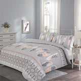 Luxury Reversible  Printed Duevt Quilt with matching Pillowcases Set, 100% Polly-Cotton, All UK bedding Sizes.