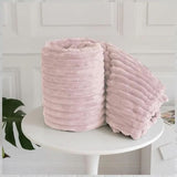 Luxury Ribbed Mink Fleece Throw Blanket – Double/King Size - Victoria Cart