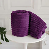Luxury Ribbed Mink Fleece Throw Blanket – Double/King Size - Victoria Cart