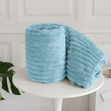 Luxury Ribbed Mink Fleece Throw Blanket – Double/King Size - Victoria Cart