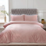 Matt Velvet Luxury Super Soft Easy Care Plain Duvet Cover Quilt Bedding Set Single, Double, King, Superking.