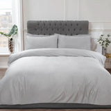 Matt Velvet Luxury Super Soft Easy Care Plain Duvet Cover Quilt Bedding Set Single, Double, King, Superking.