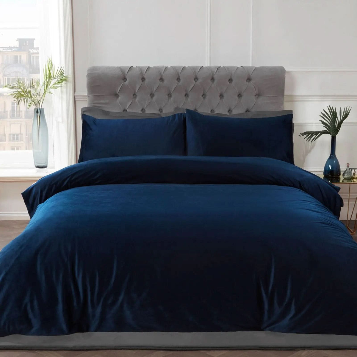 Matt Velvet Luxury Super Soft Easy Care Plain Duvet Cover Quilt Bedding Set Single, Double, King, Superking.