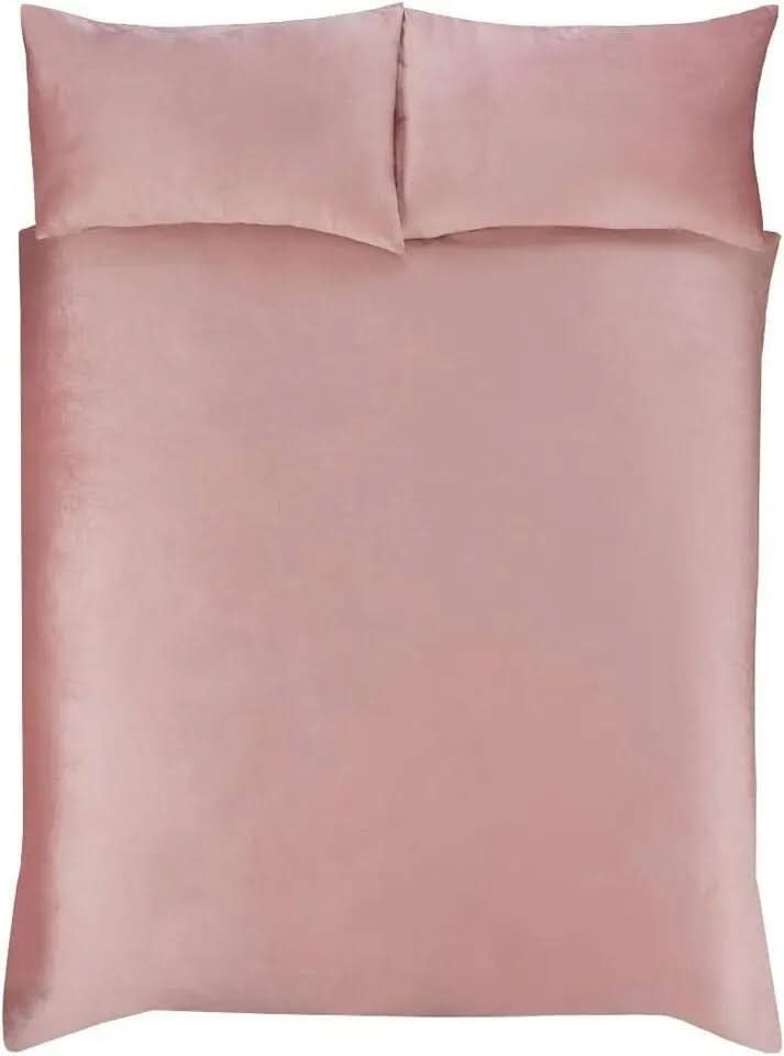Matt Velvet Luxury Super Soft Easy Care Plain Duvet Cover Quilt Bedding Set Single, Double, King, Superking.