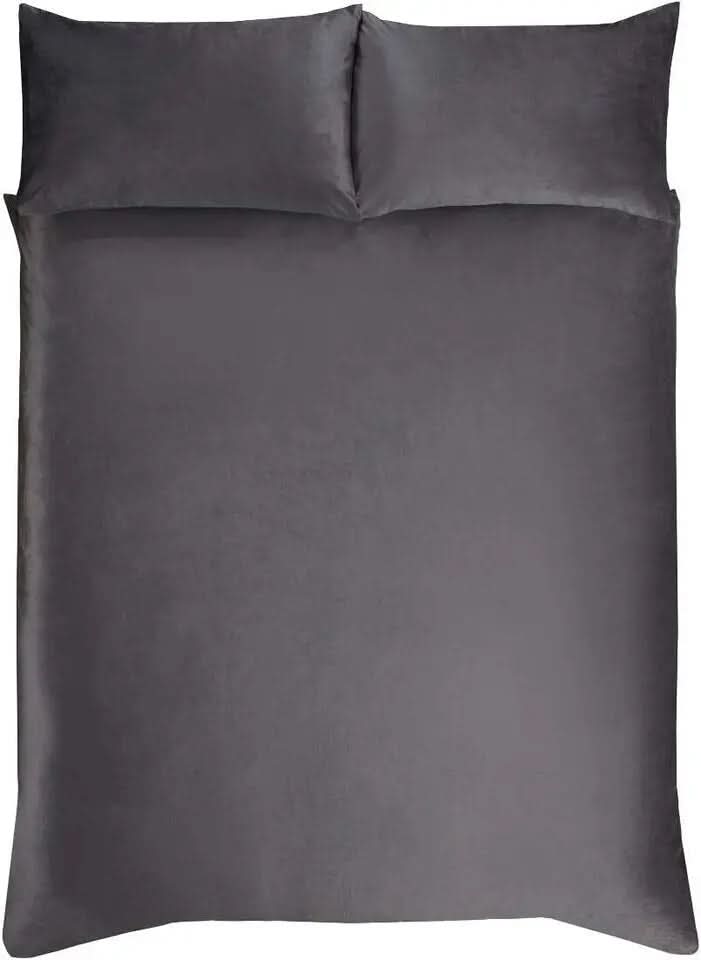 Matt Velvet Luxury Super Soft Easy Care Plain Duvet Cover Quilt Bedding Set Single, Double, King, Superking.