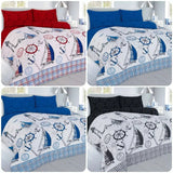 Nautical boats duvet cover set - Explore maritime beauty with our nautical-themed reversible duvet cover set for an ocean-inspired bedroom.