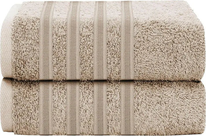 Pack of 2 Bath Sheets Extra Large 90 x 180cm 100% Cotton Hotel Quality Towels - 600 GSM Ring Spun Ultra Soft Absorbent Bathroom Beach Towels.