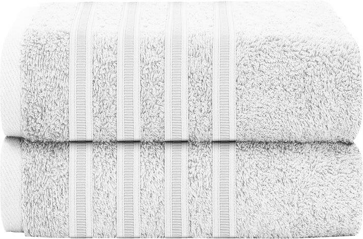 Pack of 2 Bath Sheets Extra Large 90 x 180cm 100% Cotton Hotel Quality Towels - 600 GSM Ring Spun Ultra Soft Absorbent Bathroom Beach Towels.