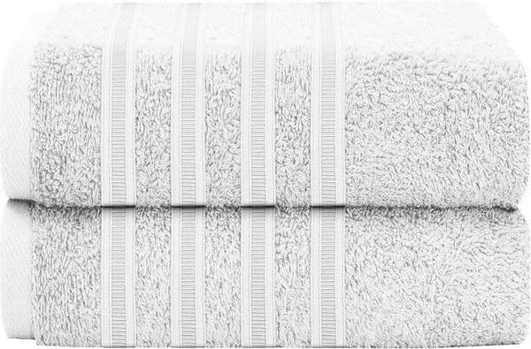 Pack of 2 Bath Sheets Extra Large 90 x 180cm 100% Cotton Hotel Quality Towels - 600 GSM Ring Spun Ultra Soft Absorbent Bathroom Beach Towels.