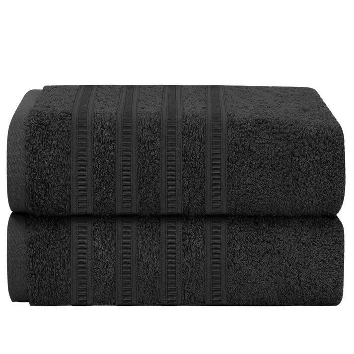 Pack of 2 Bath Sheets Extra Large 90 x 180cm 100% Cotton Hotel Quality Towels - 600 GSM Ring Spun Ultra Soft Absorbent Bathroom Beach Towels.