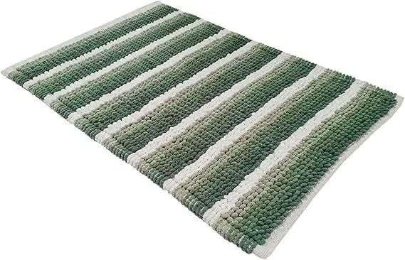 Padstow Stripe Bathmat Comfort To Your Bathroom Super Soft Absorbent Bath Shower Mats Washable Dry Fast Durable Classic Design, 50x80cm.