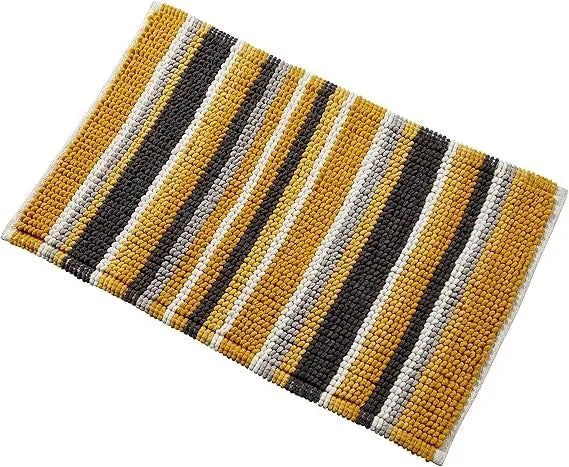 Padstow Stripe Bathmat Comfort To Your Bathroom Super Soft Absorbent Bath Shower Mats Washable Dry Fast Durable Classic Design, 50x80cm.