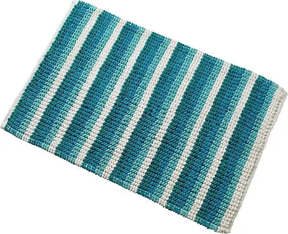 Padstow Stripe Bathmat Comfort To Your Bathroom Super Soft Absorbent Bath Shower Mats Washable Dry Fast Durable Classic Design, 50x80cm.