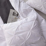 Pintuck Duvet Cover 100% Egyptian Cotton Single Double King Super King Size, Duvet with matching Pillowcases.