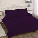 Premium Polly Cotton Pintuck Duvet Set - Single, Double, Super King Size Bedding - Luxurious Pollycotton Blend.