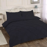 Premium Polly Cotton Pintuck Duvet Set - Single, Double, Super King Size Bedding - Luxurious Pollycotton Blend.