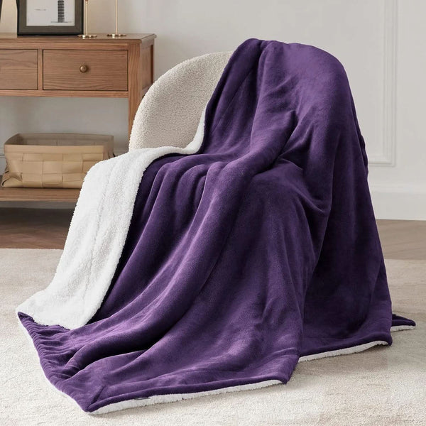 Sherpa Fleece Blanket – Soft, Fluffy & Reversible - Victoria Cart