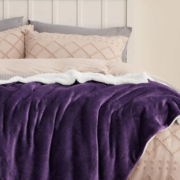 Sherpa Fleece Blanket – Soft, Fluffy & Reversible - Victoria Cart
