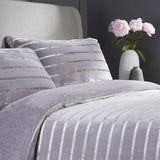 Stripe Reversible Teddy Duvet Set.