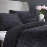 Stripe Reversible Teddy Duvet Set.