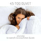 UK Made Lightweight Anti-Allergy Summer Duvet - 4.5, 10.5, 13.5, 15.0 Tog Hollowfibre Quilt.